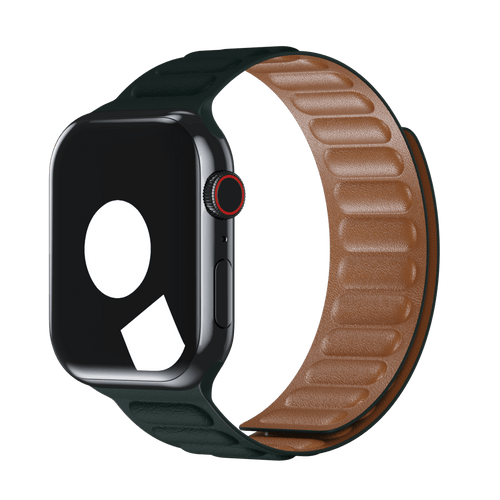Forest Green Leather Link for Apple Watch iSTRAP