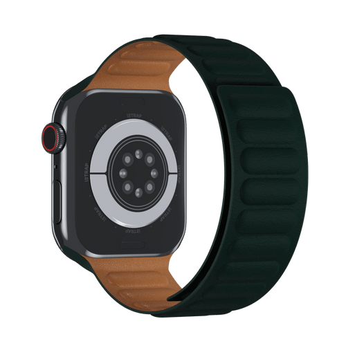 Forest Green Leather Link for Apple Watch iSTRAP