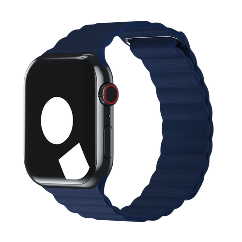 Midnight Blue Leather Loop for Apple Watch iSTRAP