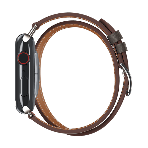 Orange/Blanc Attelage Double Tour for Apple Watch iSTRAP