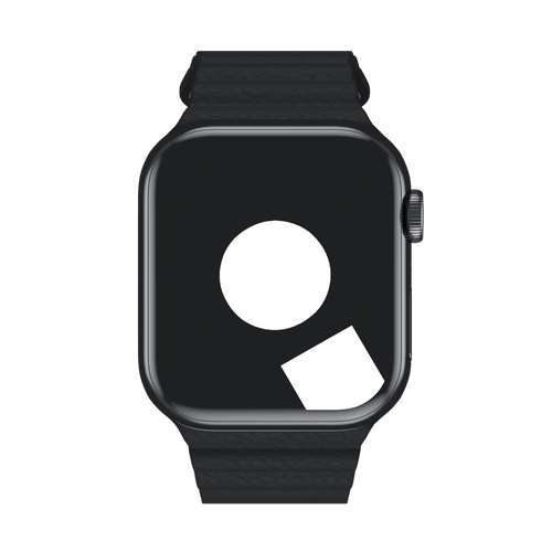 Black Leather Loop for Apple Watch iSTRAP