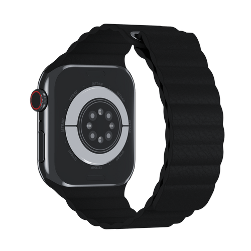 Black Leather Loop for Apple Watch iSTRAP