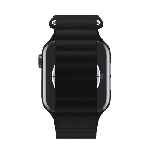 Black Leather Loop for Apple Watch iSTRAP