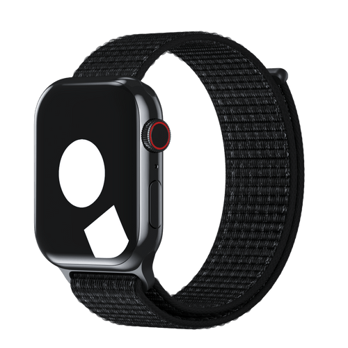 Black Pure Platinum Sport Loop for Apple Watch iSTRAP