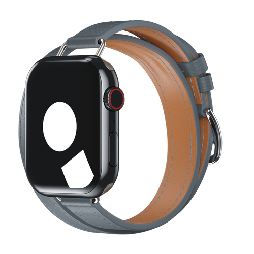 Bleu Lin Attelage Double Tour for Apple Watch iSTRAP