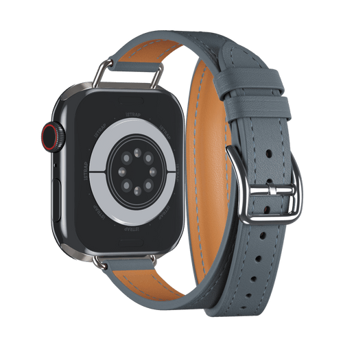 Bleu Lin Attelage Double Tour for Apple Watch iSTRAP