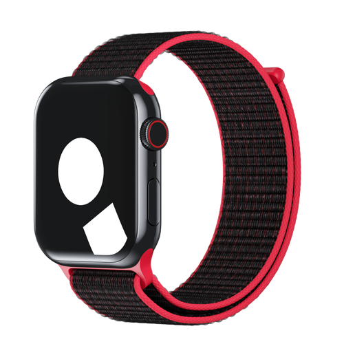 Bright Crimson/Black Sport Loop for Apple Watch