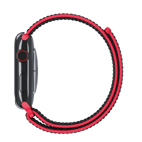 Bright Crimson/Black Sport Loop for Apple Watch