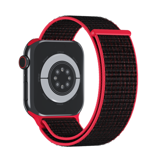 Bright Crimson/Black Sport Loop for Apple Watch