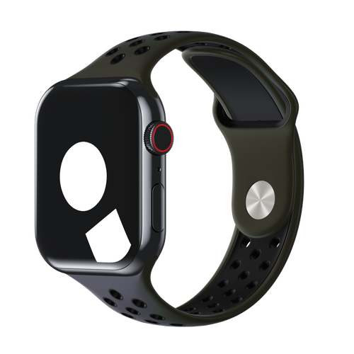 Cargo Khaki/Black Sport Band Active for Apple Watch