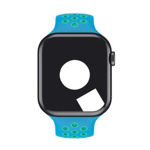 Chlorine Blue/Green Glow Sport Band Active for Apple Watch