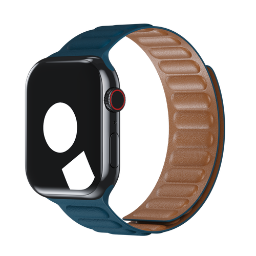 Diver Blue Leather Link for Apple Watch