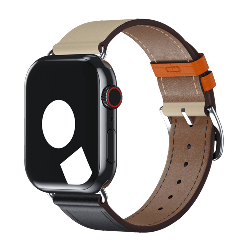 Indigo Craie Orange Single Tour Band Strap for Apple Watch iSTRAP