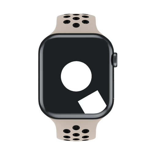 Light Bone/Black Sport Band Active for Apple Watch