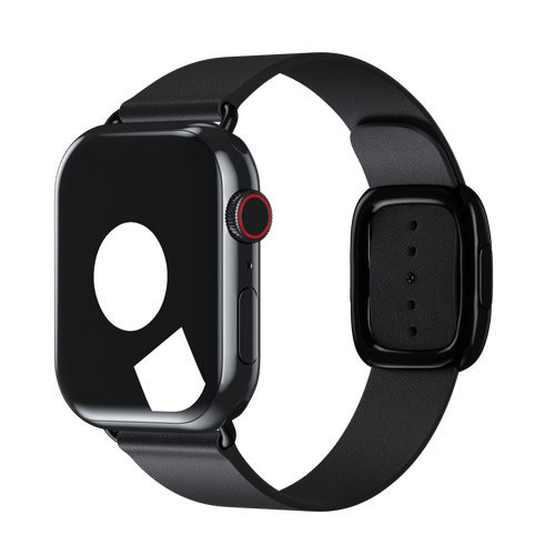 Midnight Black Modern Buckle Band Strap for Apple Watch iSTRAP