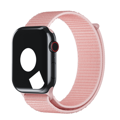 Silver apple watch pink band sales