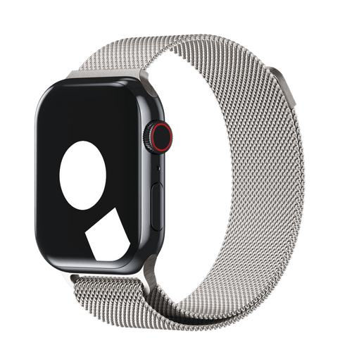 Silver apple watch with white band online