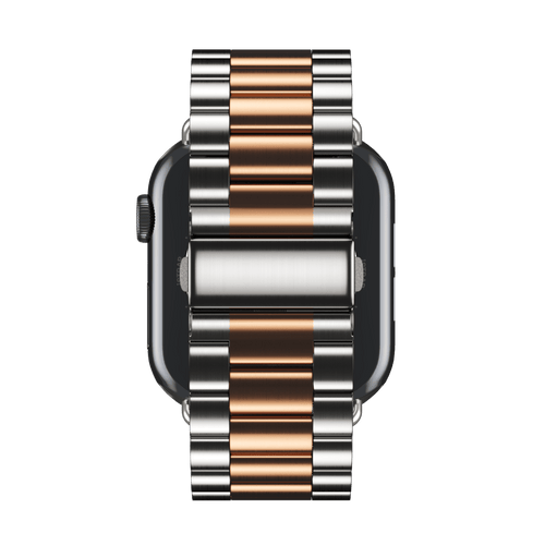 Silver/Rose Gold Tri-Link Bracelet for Apple Watch