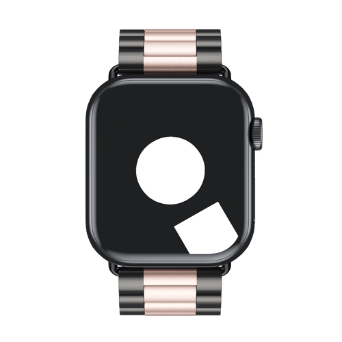 Space Black/Blush Pink Tri-Link Bracelet for Apple Watch iSTRAP