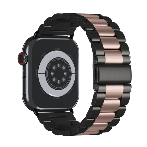 Space Black/Blush Pink Tri-Link Bracelet for Apple Watch iSTRAP