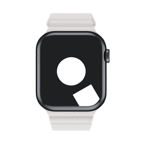 White Leather Loop for Apple Watch iSTRAP