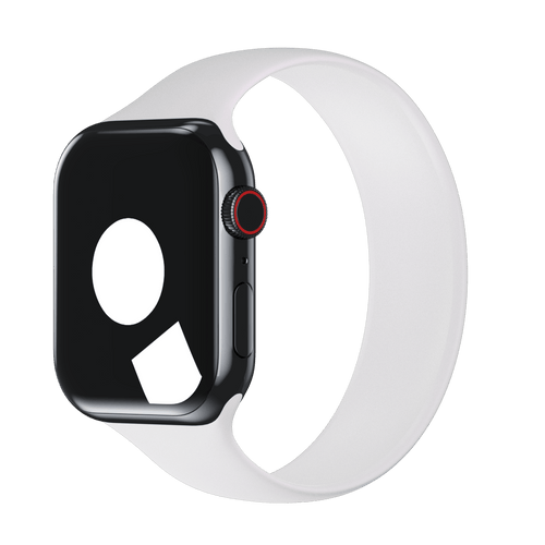 Silver apple watch white band sales
