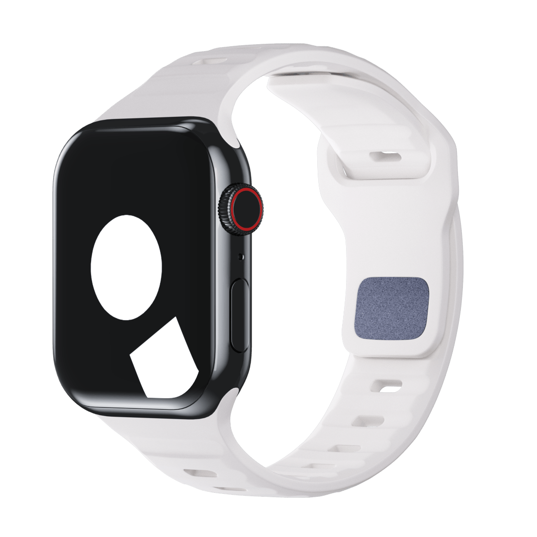 White Sport Band Groove Strap for Apple Watch - iSTRAP