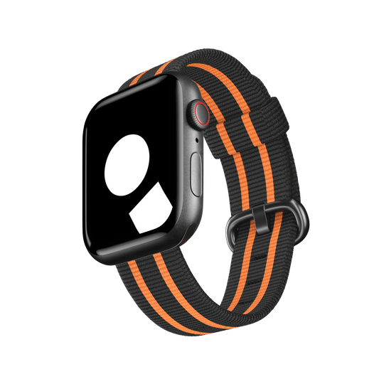 Orange and black apple watch band online