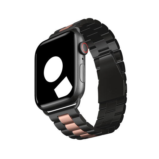 Space Black/Blush Pink Tri-Link Bracelet for Apple Watch