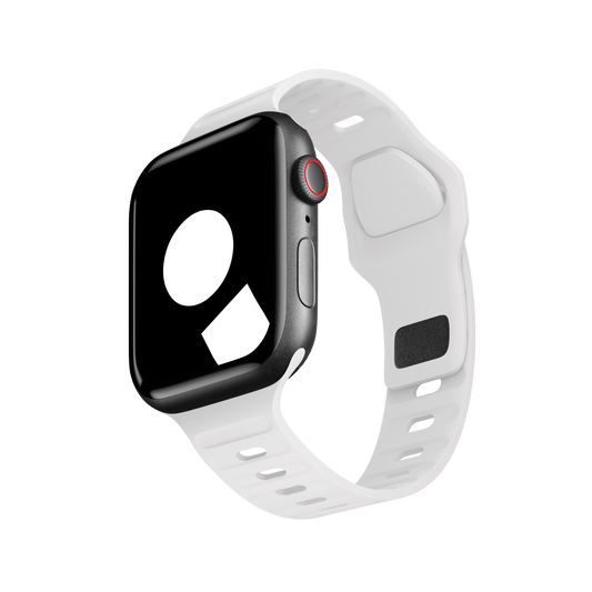 White Sport Band Groove for Apple Watch