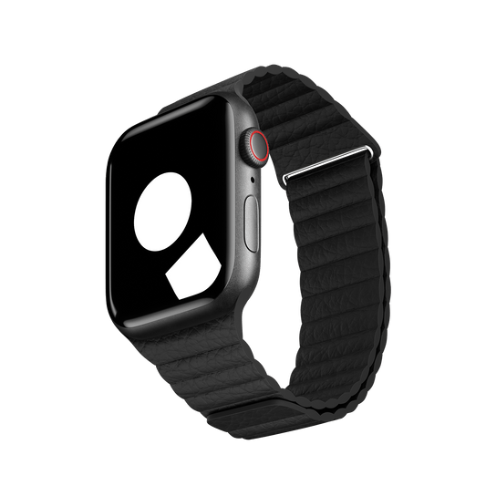 Black Leather Loop for Apple Watch