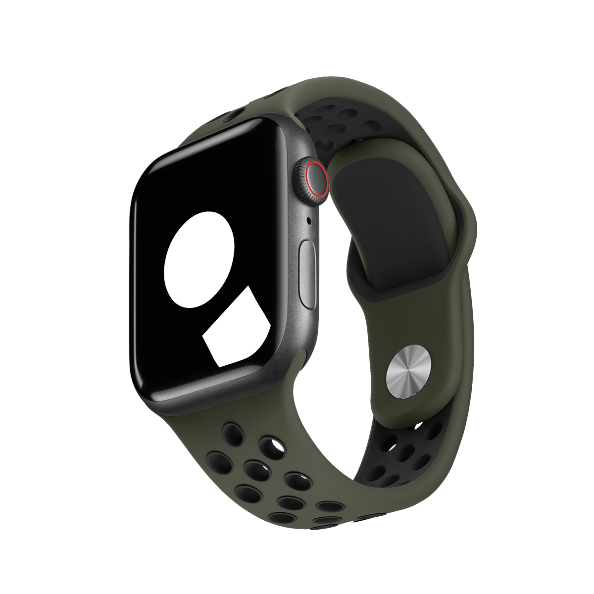 Cargo Khaki/Black Sport Band Active for Apple Watch