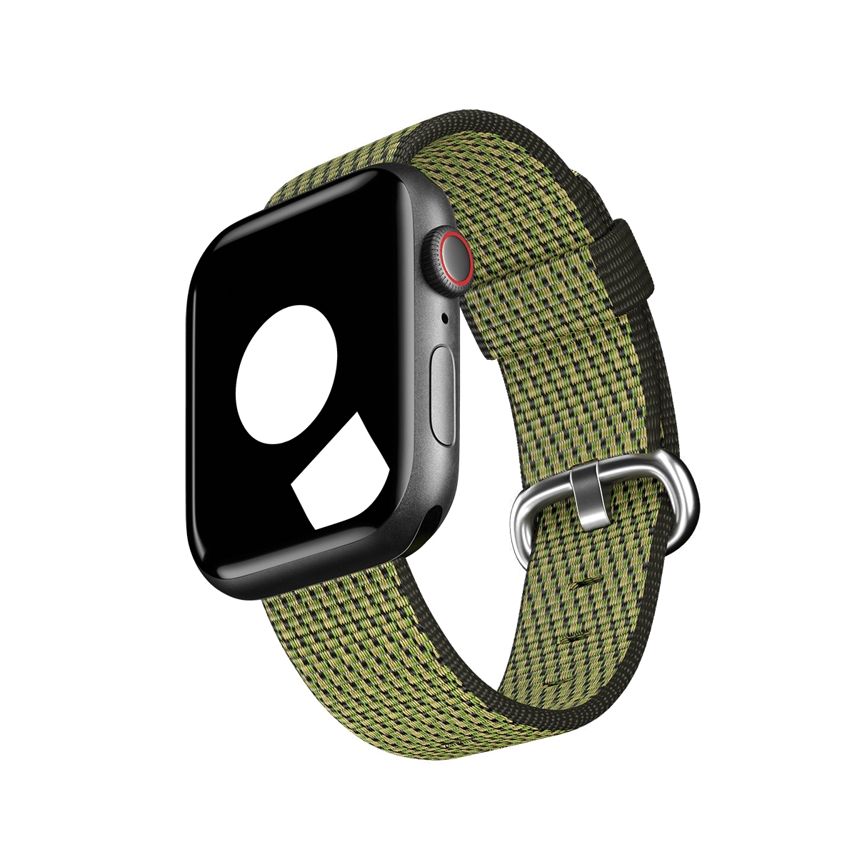 Dark Olive Check Woven Nylon for Apple Watch