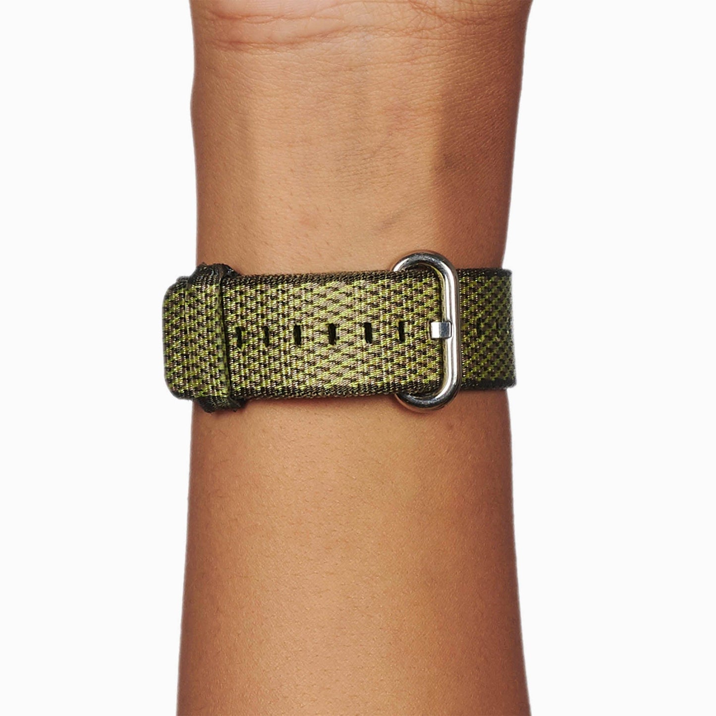 Dark Olive Check Woven Nylon for Apple Watch