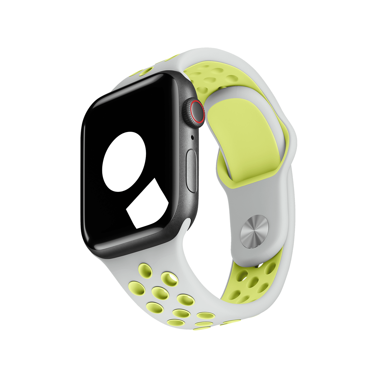 Flat Silver/Volt Sport Band Active for Apple Watch