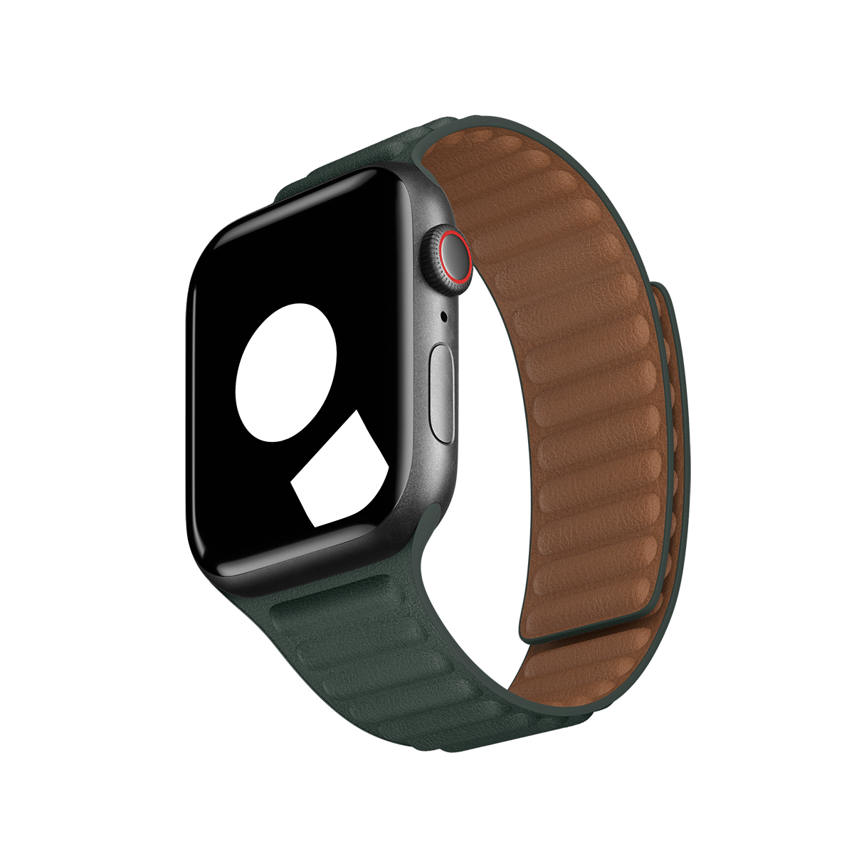 Forest Green Leather Link for Apple Watch