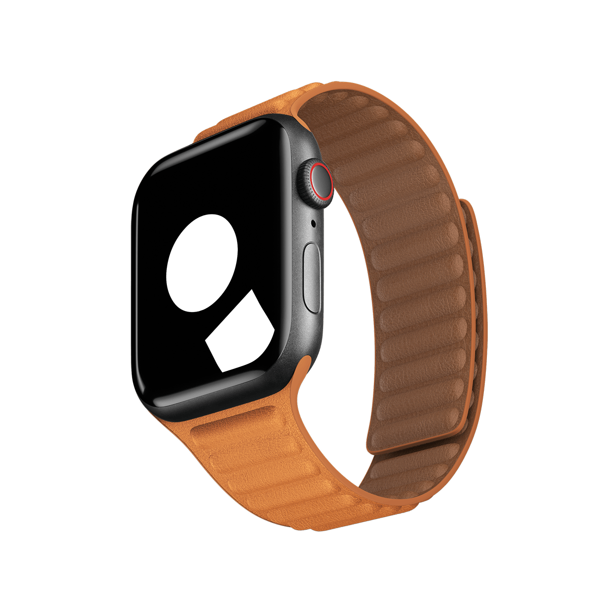 Golden Brown Leather Link for Apple Watch