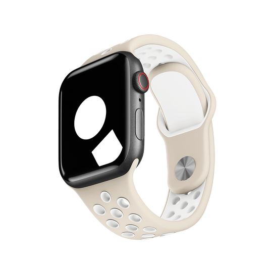 Powder Pink/White Sport Band Active for Apple Watch