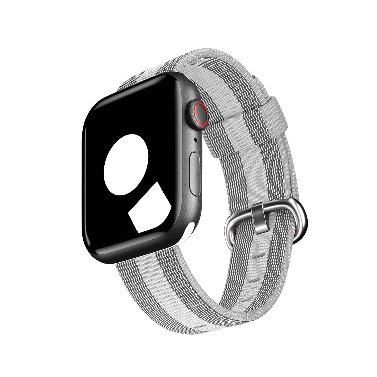 White Stripe Woven Nylon for Apple Watch