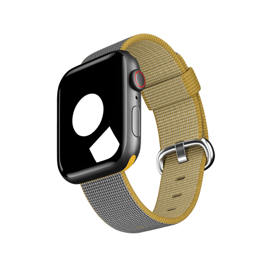 Yellow/Light Grey Woven Nylon for Apple Watch